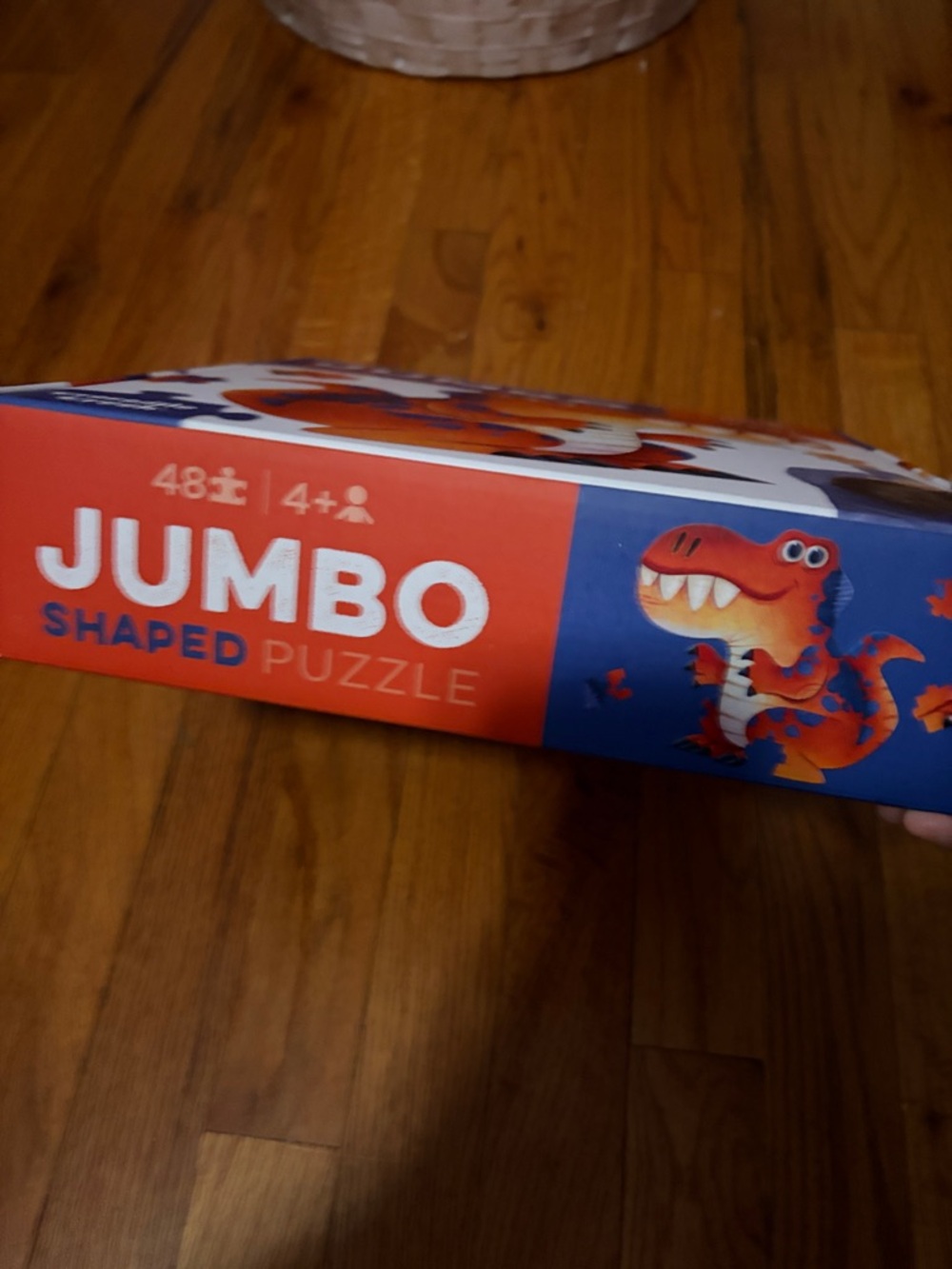 Crocodile Creek Jumbo Shaped Dinosaur Puzzle - Orange & Blue - Picture 4 of 5